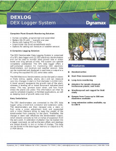 DEXLOG DEX Logger System Брошюра