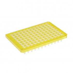 Планшет twin.tec®, 96 лунок, с полуюбкой, 250 мкл, PCR clean, желтый