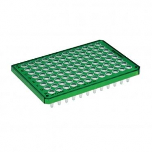 Планшет twin.tec®, 96 лунок, с полуюбкой, 250 мкл, PCR clean, зеленый