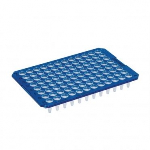 Планшет twin.tec®, 96 лунок, с низким профилем, без юбки, 150 мкл, PCR clean, синий
